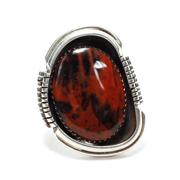 Appraisal: Vintage Native American Navajo sterling silver ring with red and