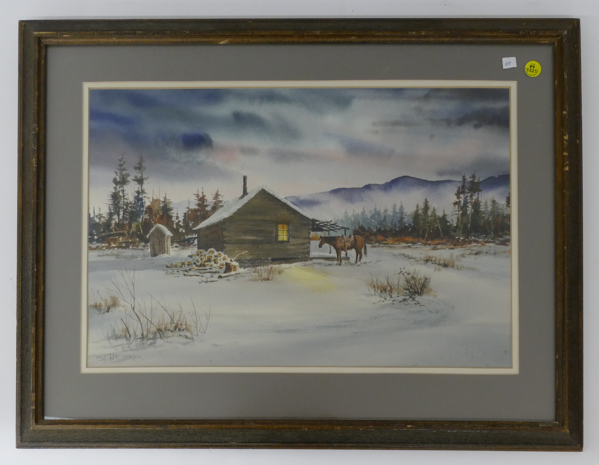 Appraisal: Bill McCusker ''Visiting'' Watercolor Framed ''x ''