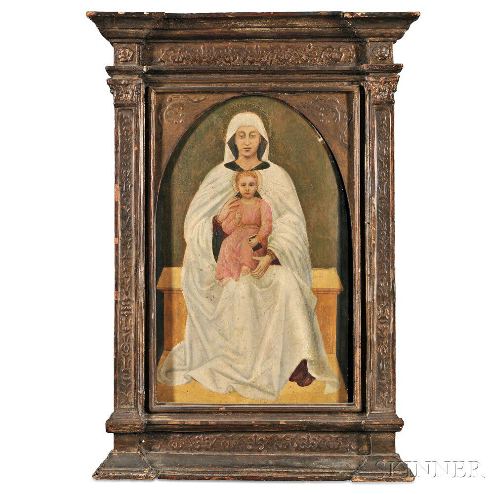 Appraisal: Central European th Century Madonna and Child in a Tabernacle