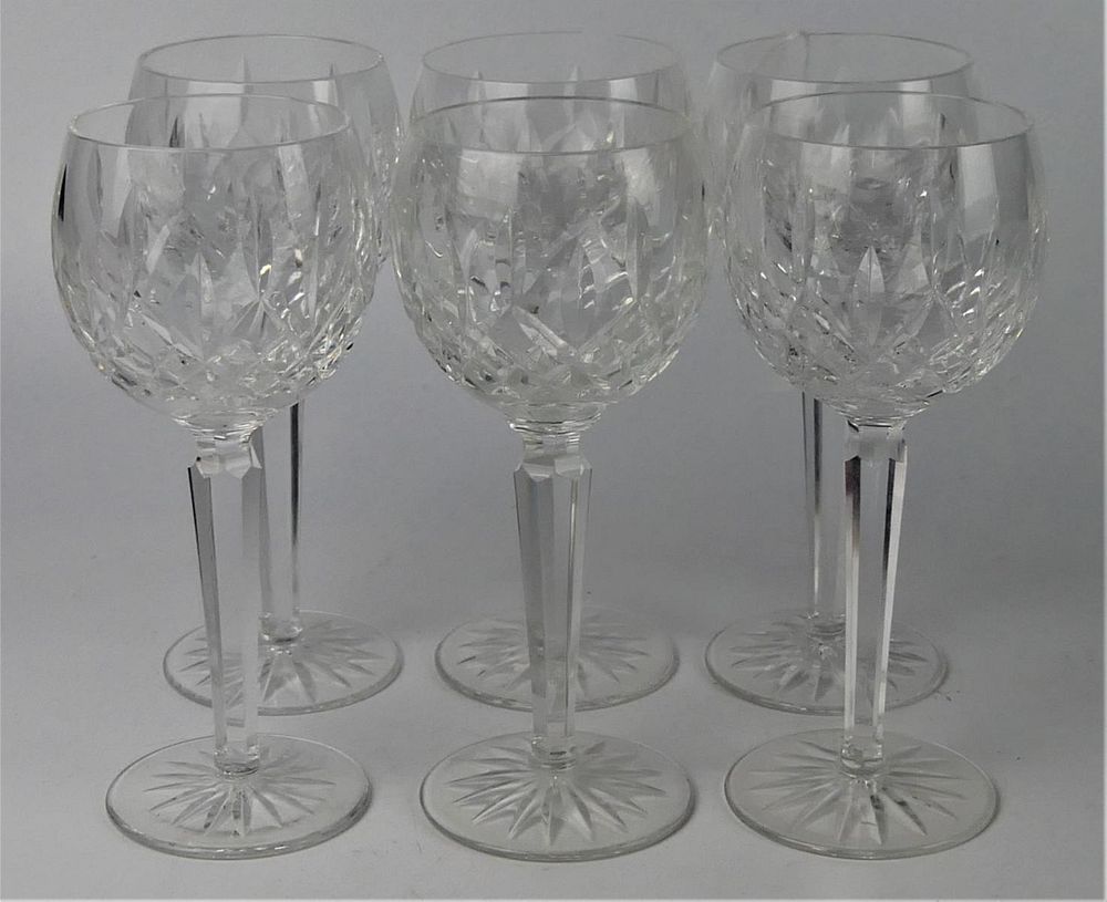 Appraisal: SET OF WATERFORD STYLE WINE GLASSES Each measures tall Condition