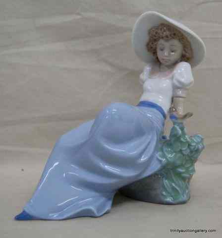 Appraisal: NAO by LLadro Porcelain Young Lady FigurineTitled ''Listening to the