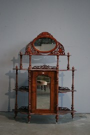 Appraisal: A Victorian walnut side cabinet