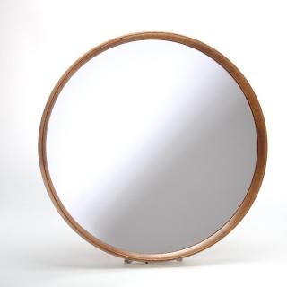 Appraisal: Uno Osten Kristiansson round oak mirror Uno Osten Kristiansson round