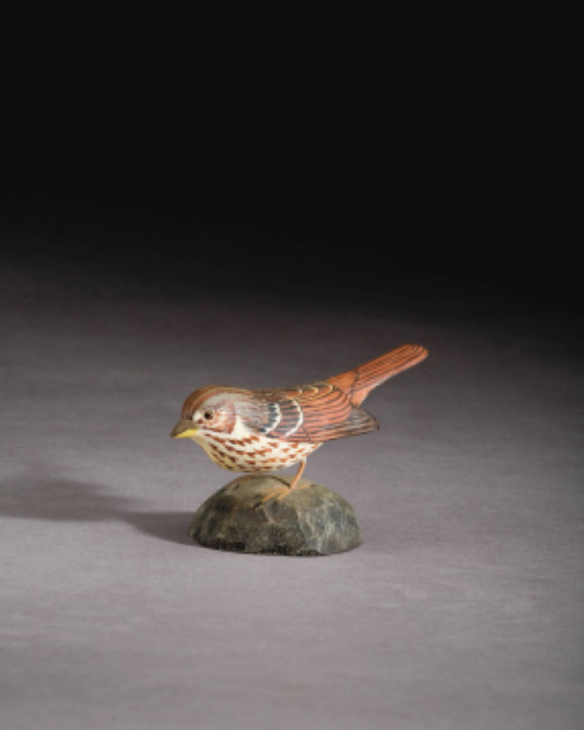 Appraisal: JESS BLACKSTONE AMERICAN - CARVED AND PAINTED FOX SPARROW CIRCA