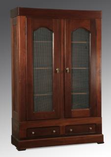 Appraisal: New England style cabinet w mesh door panels American New