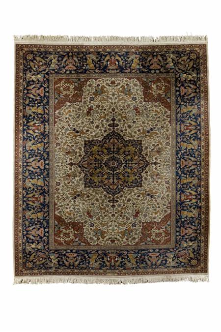 Appraisal: A Tabriz carpet mid th century the cream field with