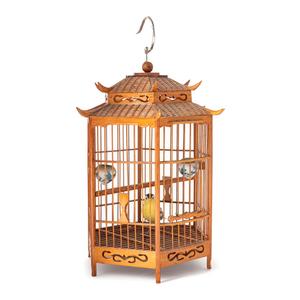 Appraisal: A Chinese Bamboo Birdcage th Century Height inches Property from