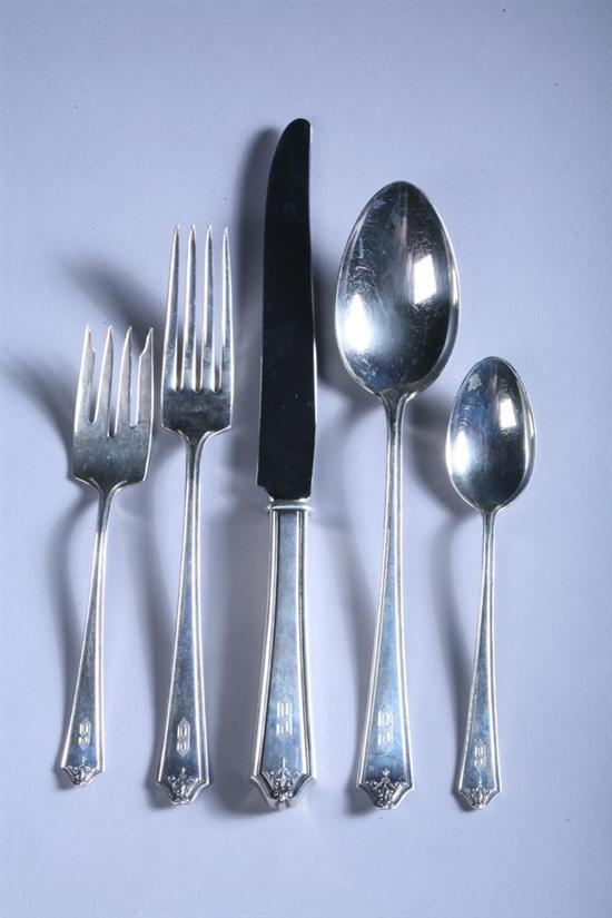 Appraisal: -PIECE INTERNATIONAL STERLING SILVER PARTIAL FLATWARE SERVICE Rosalind new pattern