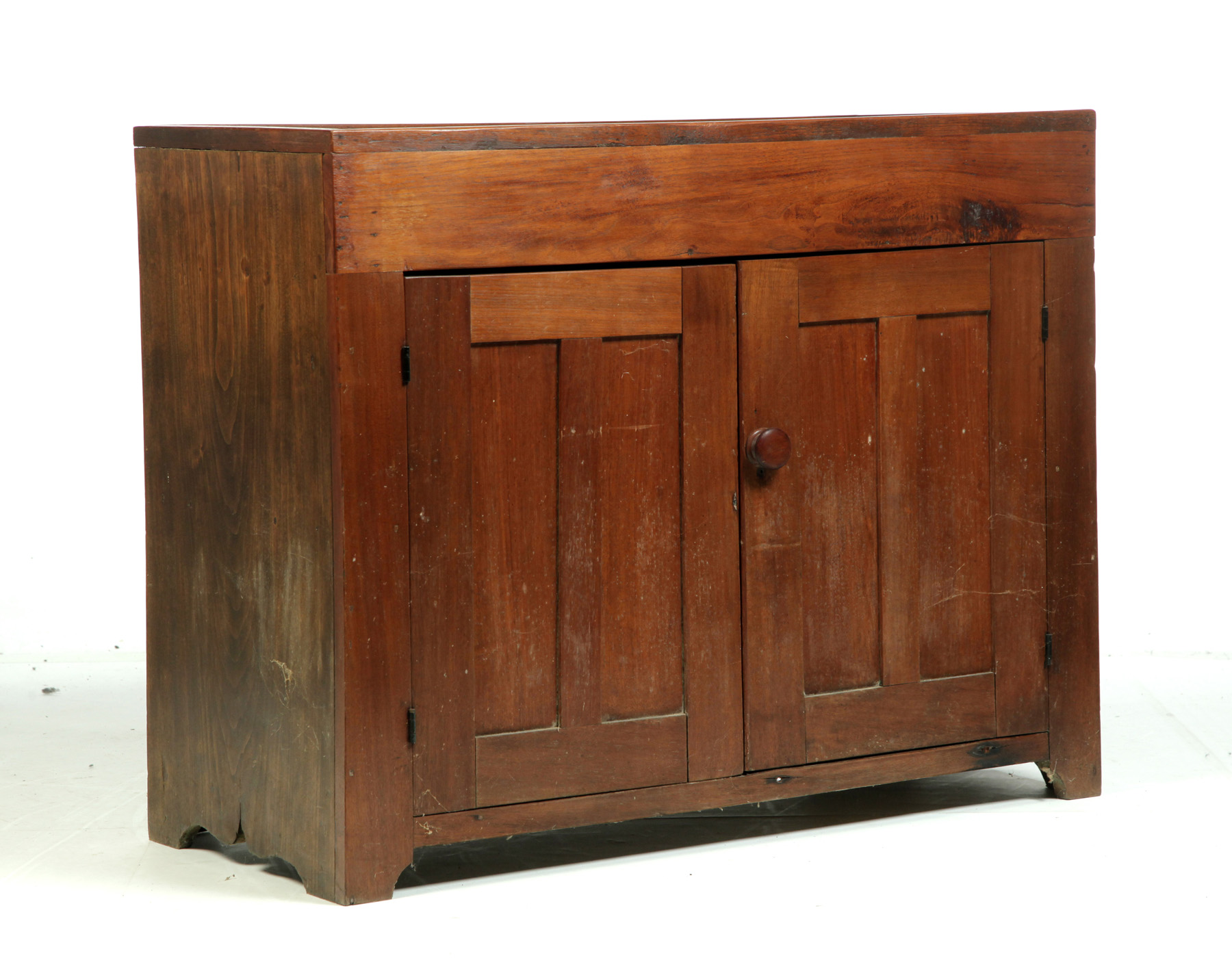 Appraisal: COUNTRY DRY SINK American th quarter- th century walnut pine