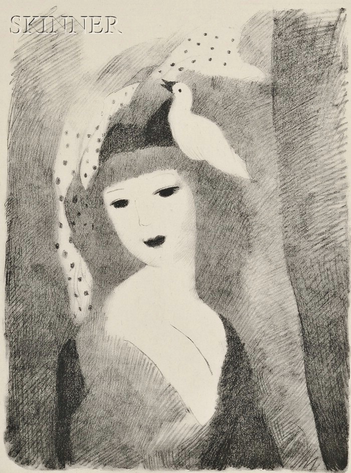 Appraisal: Marie Laurencin French - Colombine Marchesseau Signed Marie Laurencin in