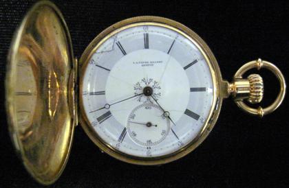 Appraisal: karat yellow gold pocket watch L A Favre Brandt geneve