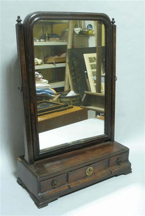 Appraisal: CHIPPENDALE STYLE MAHOGANY DRESSING MIRROR th th elements