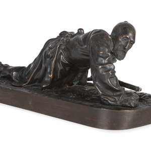 Appraisal: A Russian Bronze Figure of a Cossack signed and dated