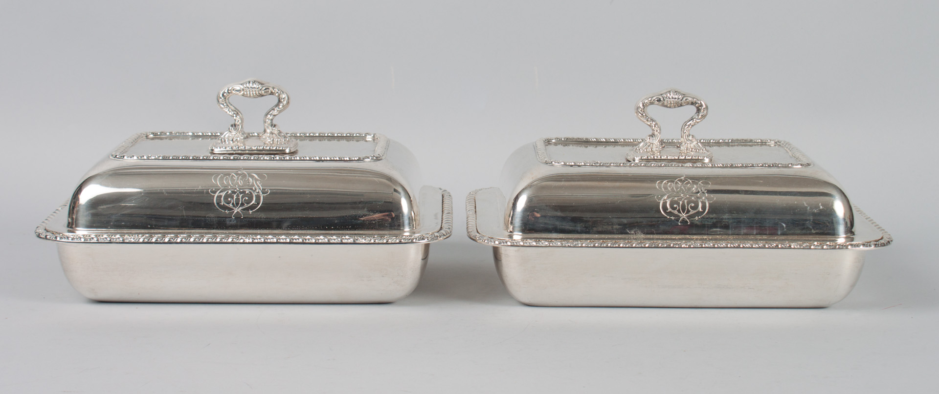 Appraisal: Pair of Gorham sterling silver covered dishes circa pattern A