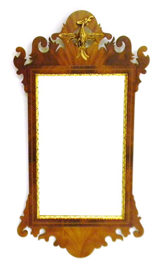 Appraisal: Chippendale style wall mirror early th C mahogany carved and