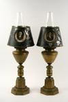 Appraisal: LAMPS - Pair of th C brass Argon lamps with