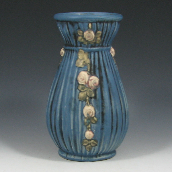 Appraisal: Weller Blue Drapery Vase - Mint Weller Blue Drapery vase