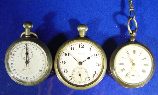 Appraisal: Army pocket watch and two others