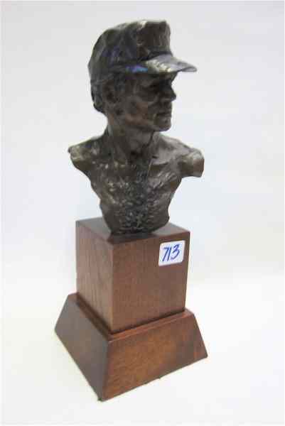 Appraisal: JIM HENDERSON ORIGINAL BRONZE PORTRAIT BUST American th c male