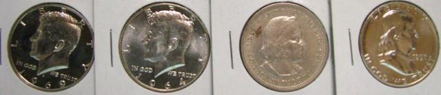 Appraisal: Group of Four US Collector Coins including Benjamin Franklin half