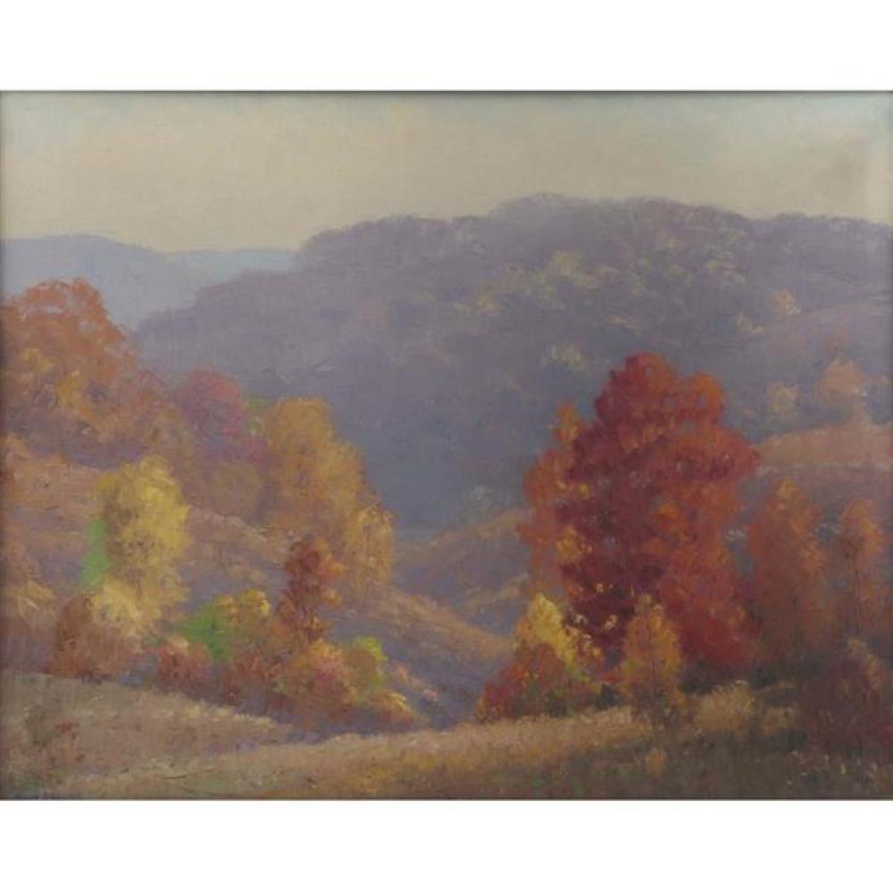 Appraisal: DALE BESSIRE INDIANA OHIO - BROWN COUNTY HILLS AUTUMN LANDSCAPE