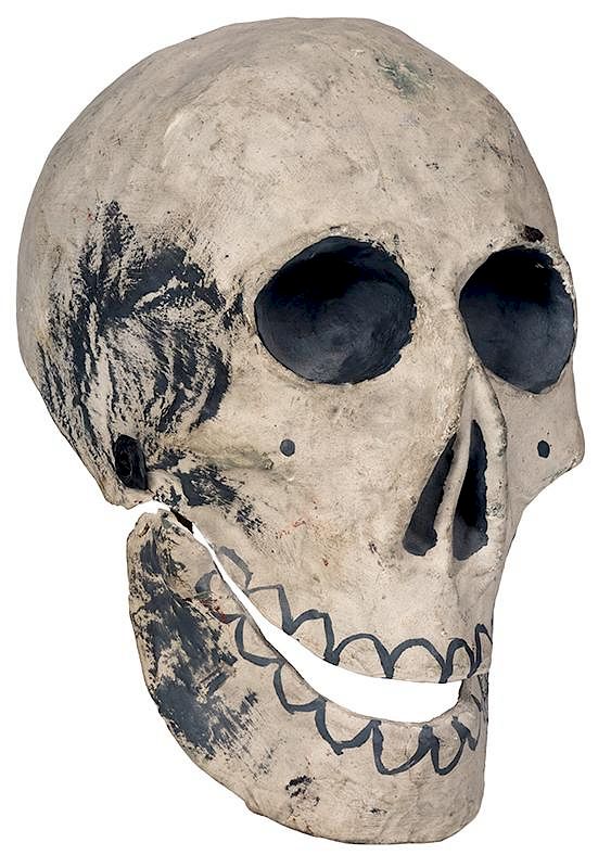 Appraisal: Talking Skull Talking Skull Hamburg Janos Bartl ca Papier-mache skull