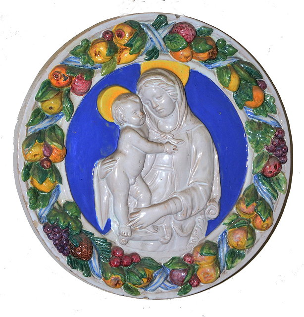 Appraisal: Italian Della Robbia style roundel th Century after Giovanni Conte