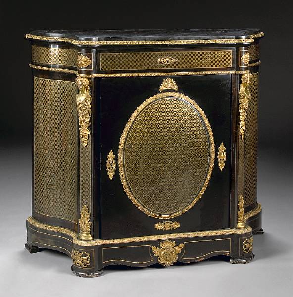 Appraisal: A Napoleon III gilt bronze mounted and cut brass inlaid