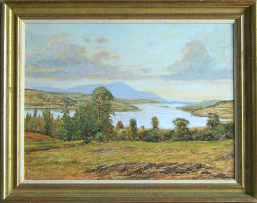 Appraisal: D Patterson American th c oil on board landscape titled