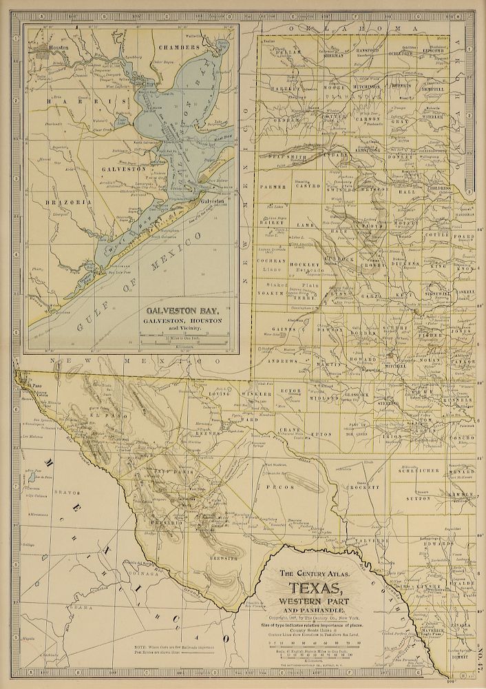 Appraisal: AN ANTIQUE MAP The Century Atlas Texas Western Part and