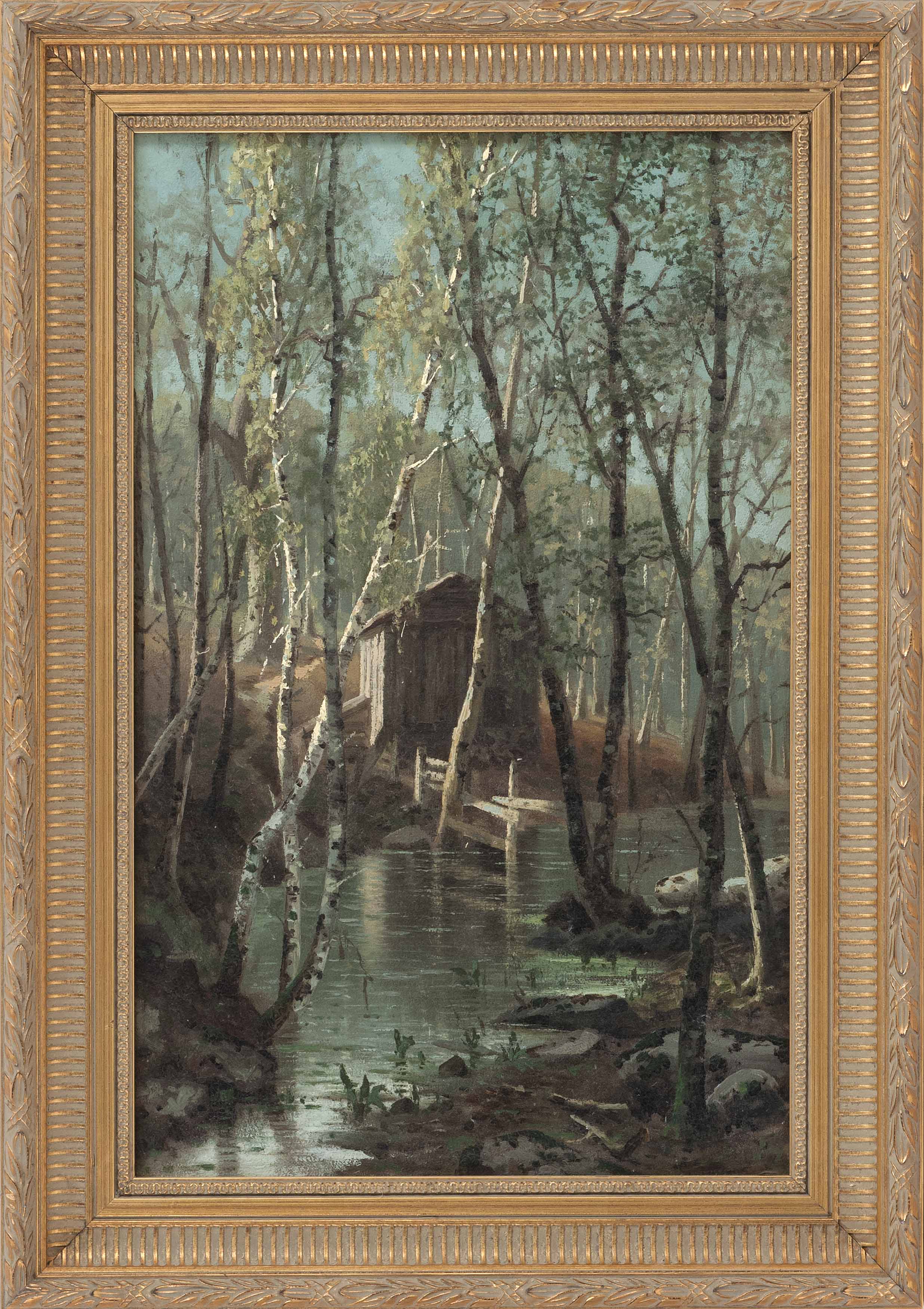 Appraisal: WILSON HENRY IRVINEConnecticut - Mill in a forest Signed faintly