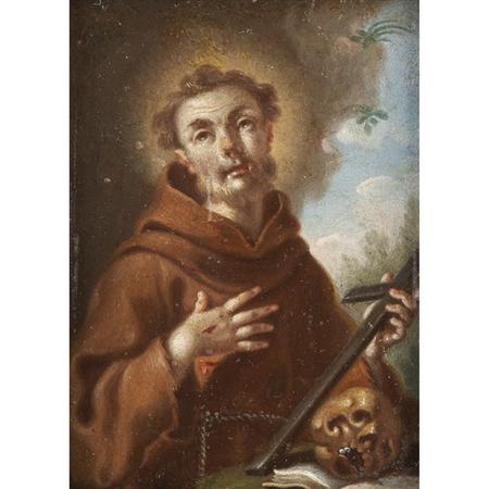 Appraisal: Italian School th Century St Francis Estimate -