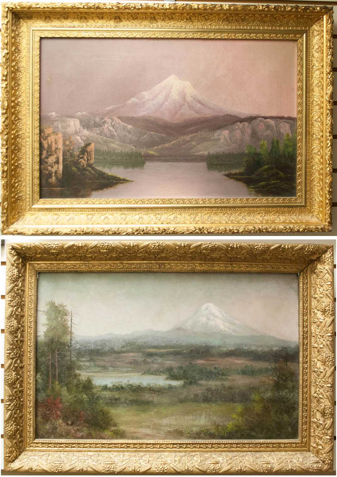 Appraisal: ATTRIBUTED TO ALICE BAKER TWO OILS ON CANVAS Springfield Oregon