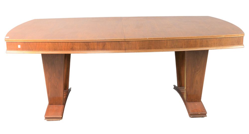 Appraisal: Hans Weiss Harvey Probber Dining Table on double pedestal base