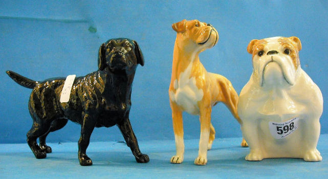 Appraisal: Beswick Black Labrador D The Boxer D Large Bulldog D