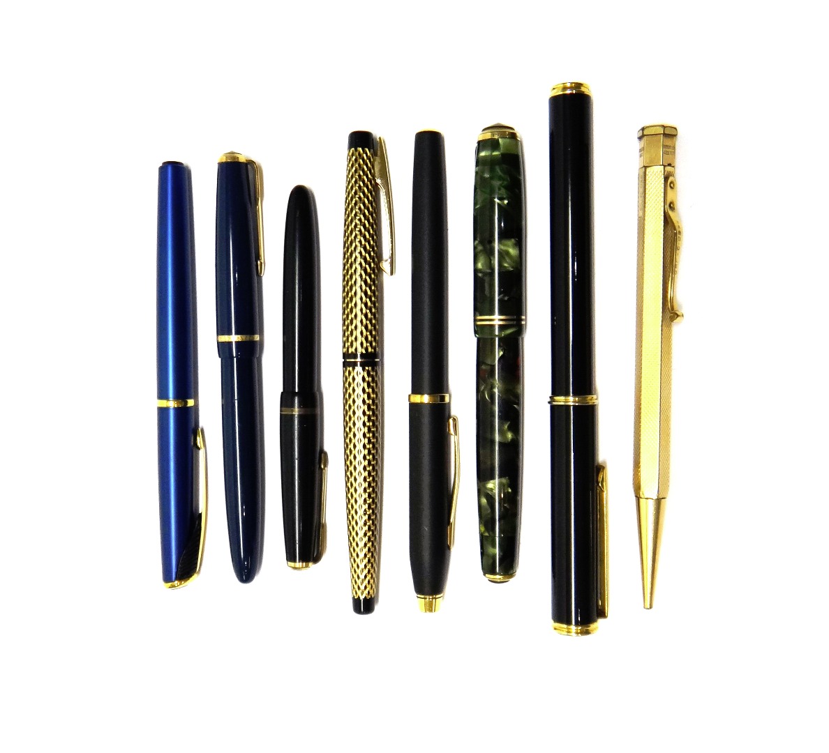 Appraisal: A black and gilt decorated plastic Shaeffer fountain pen with