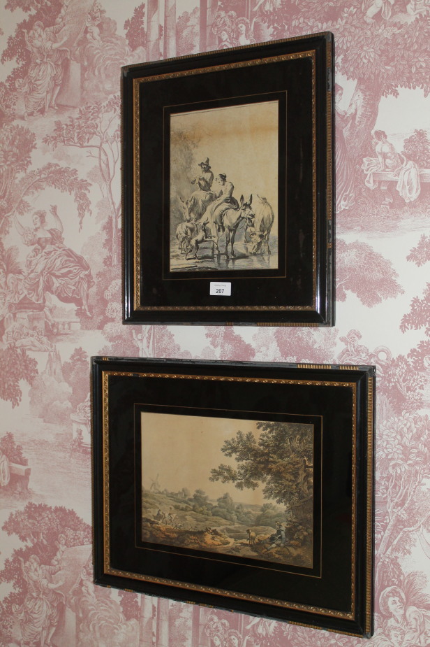 Appraisal: Two antiquarian engravings including one thC Continental School engraving of