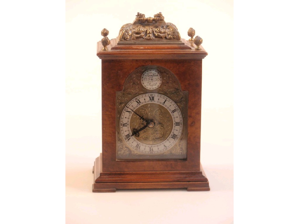 Appraisal: A George II style small mantel clock with a timepiece