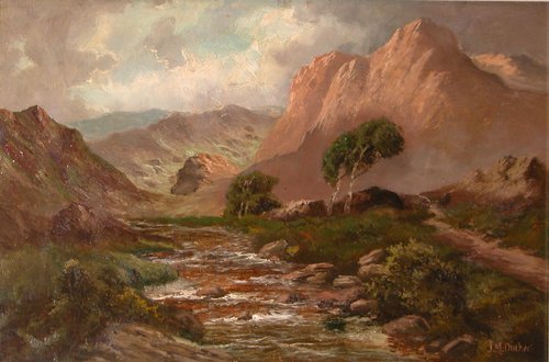 Appraisal: Artist Drucker J M Title Mountainous Landscape Medium oil on