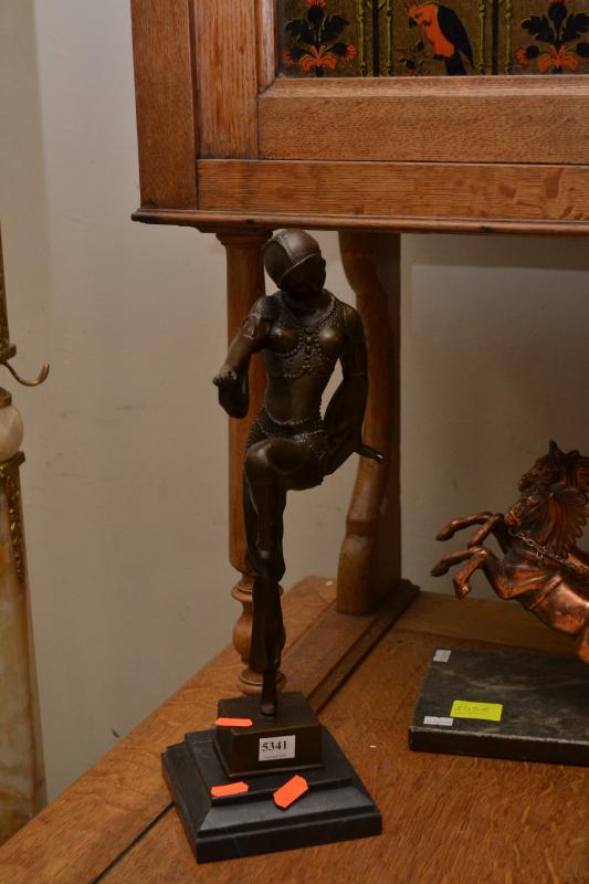 Appraisal: A BRONZE OF A WOMAN DANCING A BRONZE OF A