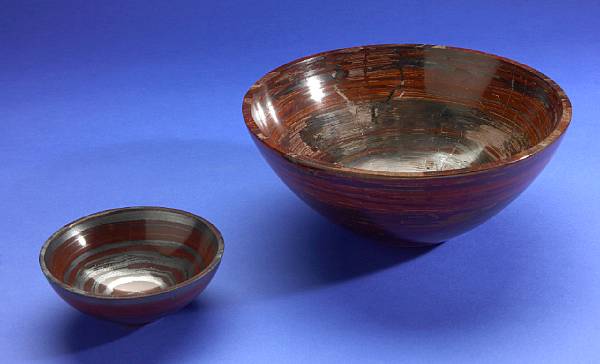 Appraisal: Two Hematite Bowls Originating in India these bowls display two