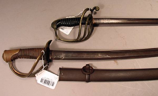 Appraisal: A lot of two French military swords Comprising Model infantry