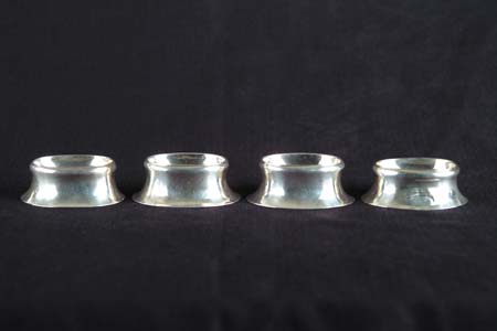 Appraisal: SET OF FOUR ENGLISH SILVER OVAL TRENCHER SALTS Oval form