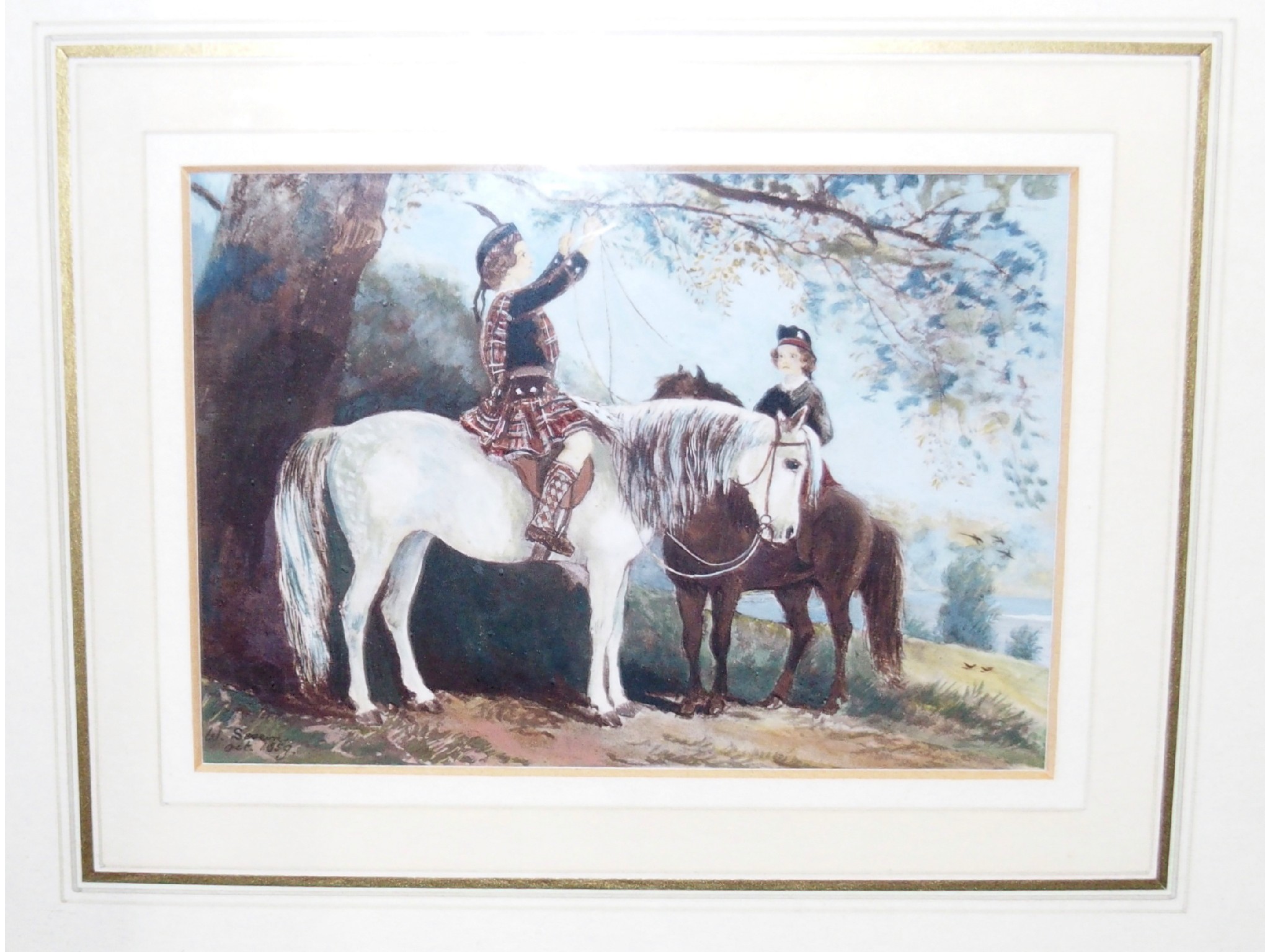 Appraisal: WALTER SEVERN Scottish children signed and dated watercolour