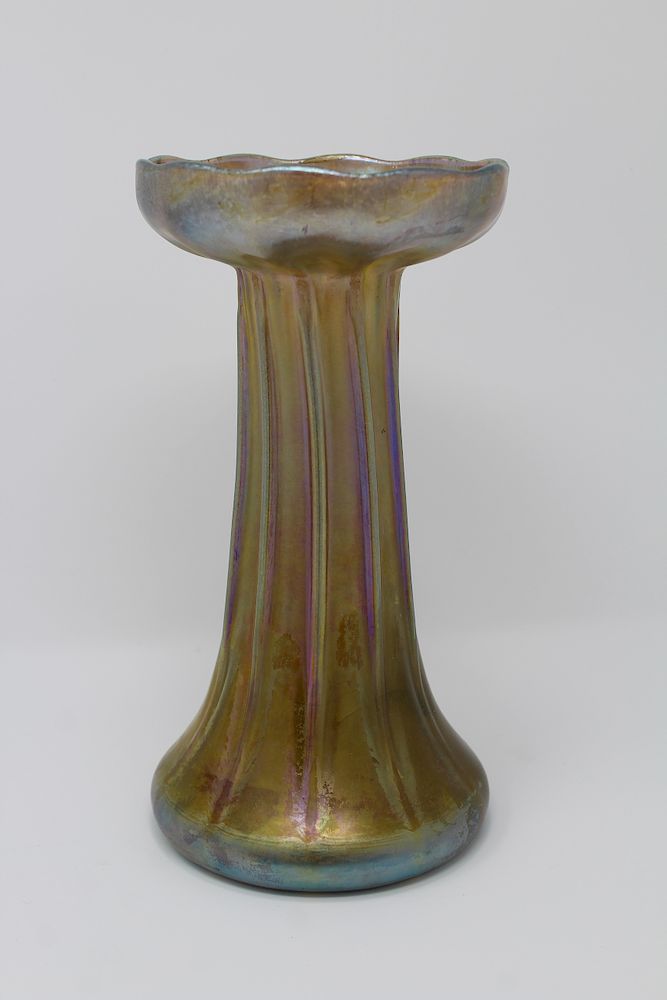 Appraisal: L C Tiffany Favrile Glass Vase L C Tiffany Favrile