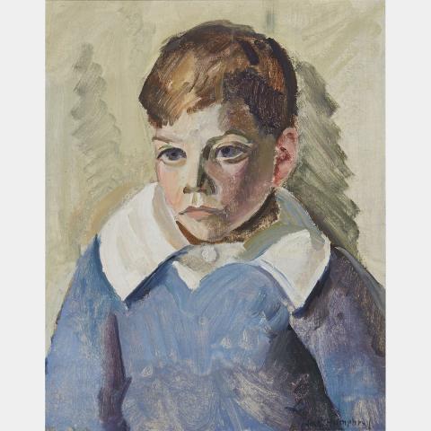 Appraisal: JACK WELDON HUMPHREY PORTRAIT OF A YOUNG BOY oil on