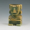 Appraisal: Hand carved green stone Tiki god Unmarked Good condition with