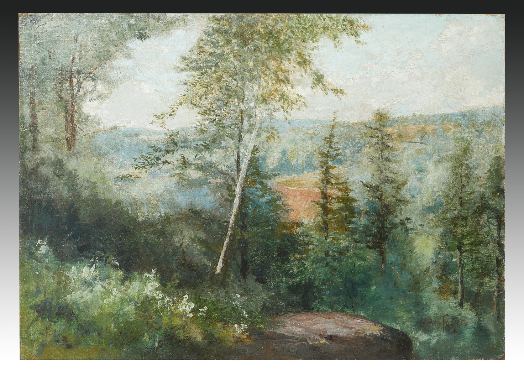 Appraisal: FOSTER Ben American - Landscape View from the Ridge Oil