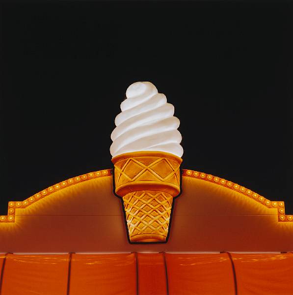 Appraisal: Jeff Brouws American born Ice Cream Cone at Night Ventura