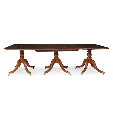 Appraisal: George III Mahogany Triple Pedestal Dining Table Estimate -